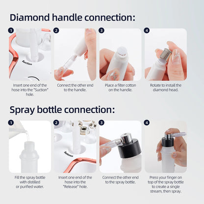 Foreverlily Diamond Facial Peeling Machine – Home Microdermabrasion & Nano Water Spray Exfoliator