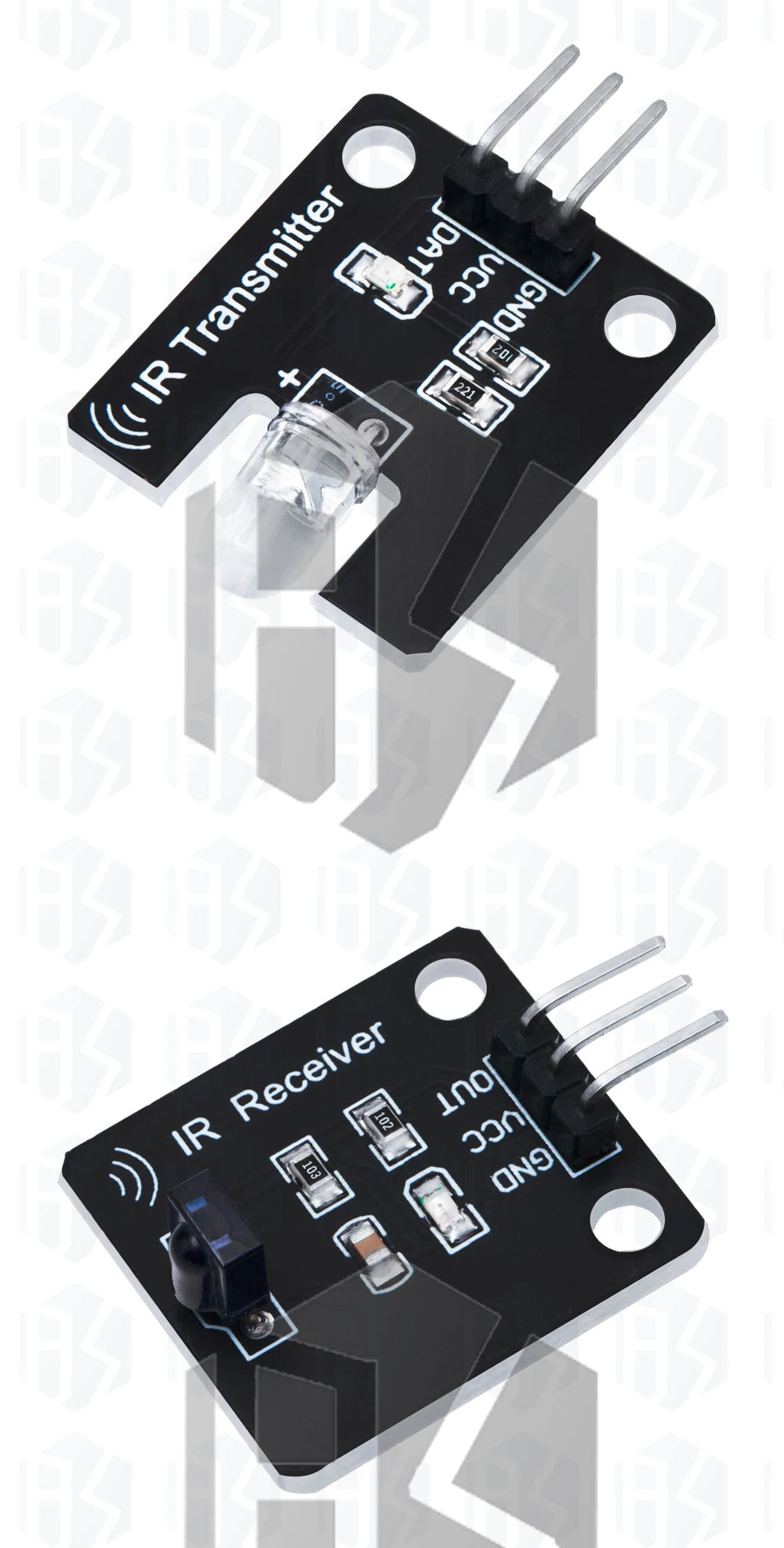 BS 1Set IR Infrared Transmitter & Receiver Module – 38kHz Digital Sensor with Remote Control for Arduino