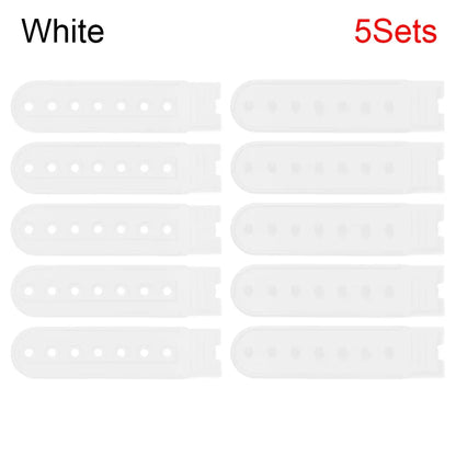 5 Sets Snapback Strap Replacement - 7 Hole Colorful Hat Repair Buckle Clips for Baseball Cap Accessories