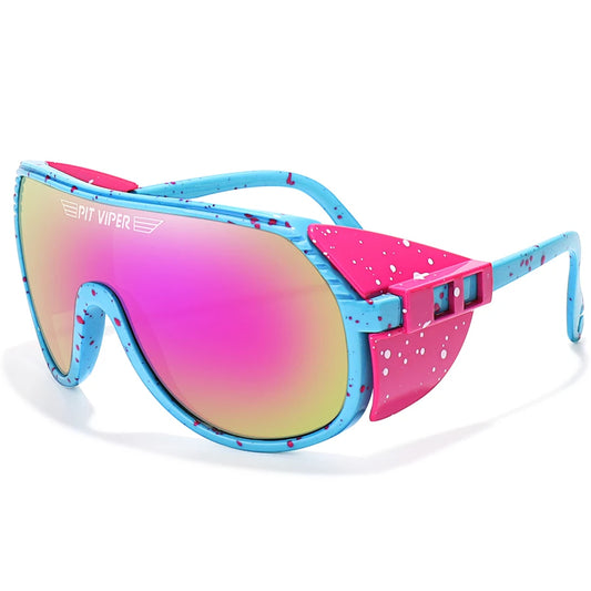 Vintage Punk Cycling Sunglasses – UV400 Sport Pilot Shades for Men & Women, MTB Bicycle Goggles (No Case)