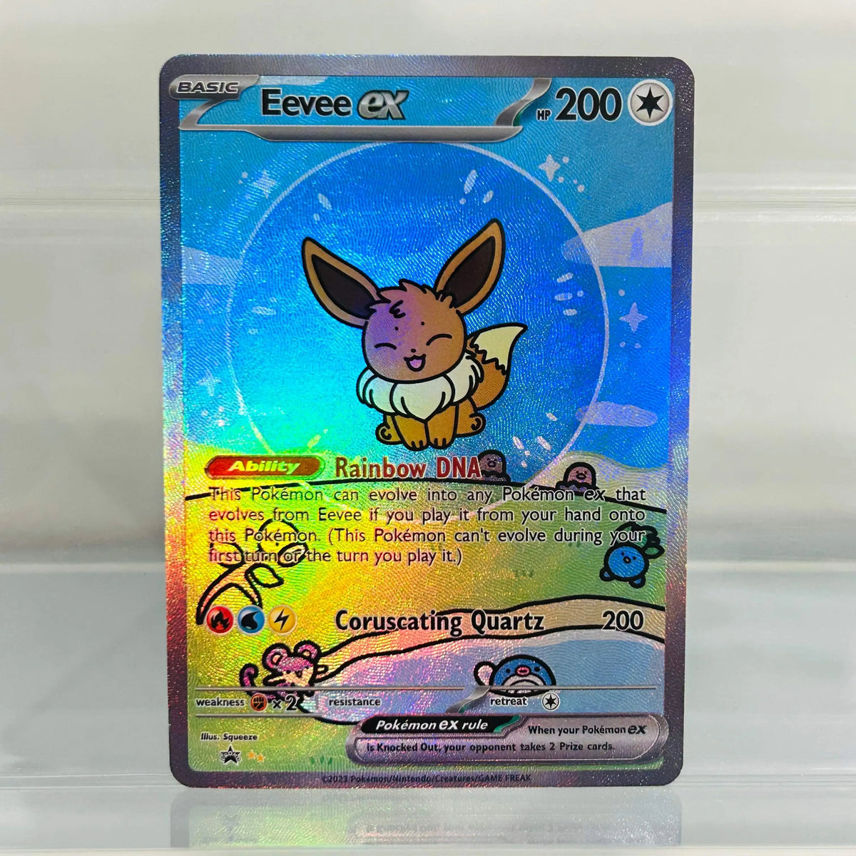 BUBBLE Series 14-Piece EX Card Set - Eeveelutions Gengar Dragonite Victini Holographic Anime Collection