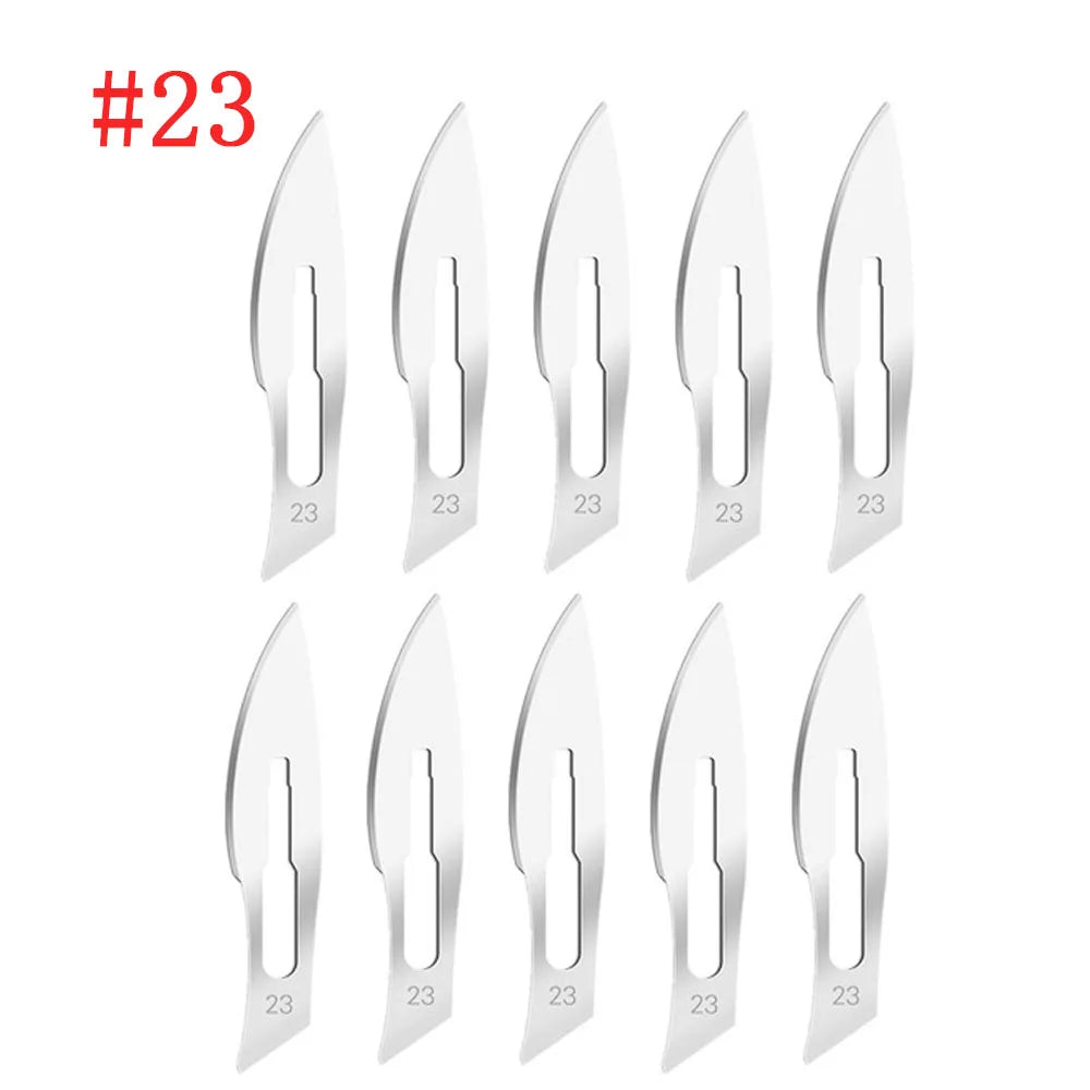 Carbon Steel Surgical Scalpel Set – Blades & Handle for DIY Cutting, PCB Repair, and Animal Surgery