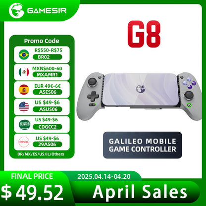 GameSir G8 Galileo Gamepad Controller – Hall Effect Joystick for iPhone 15 & Android Mobile Cloud Gaming