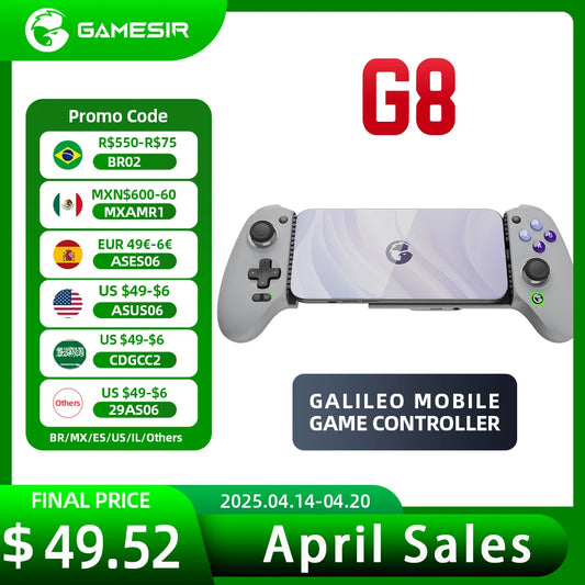 GameSir G8 Galileo Gamepad Controller – Hall Effect Joystick for iPhone 15 & Android Mobile Cloud Gaming