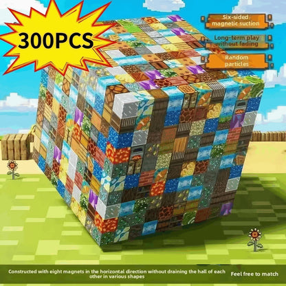 2025 DIY Magnetic Building Blocks – 10-300pcs Mini Puzzle Set for Kids Birthday Gifts
