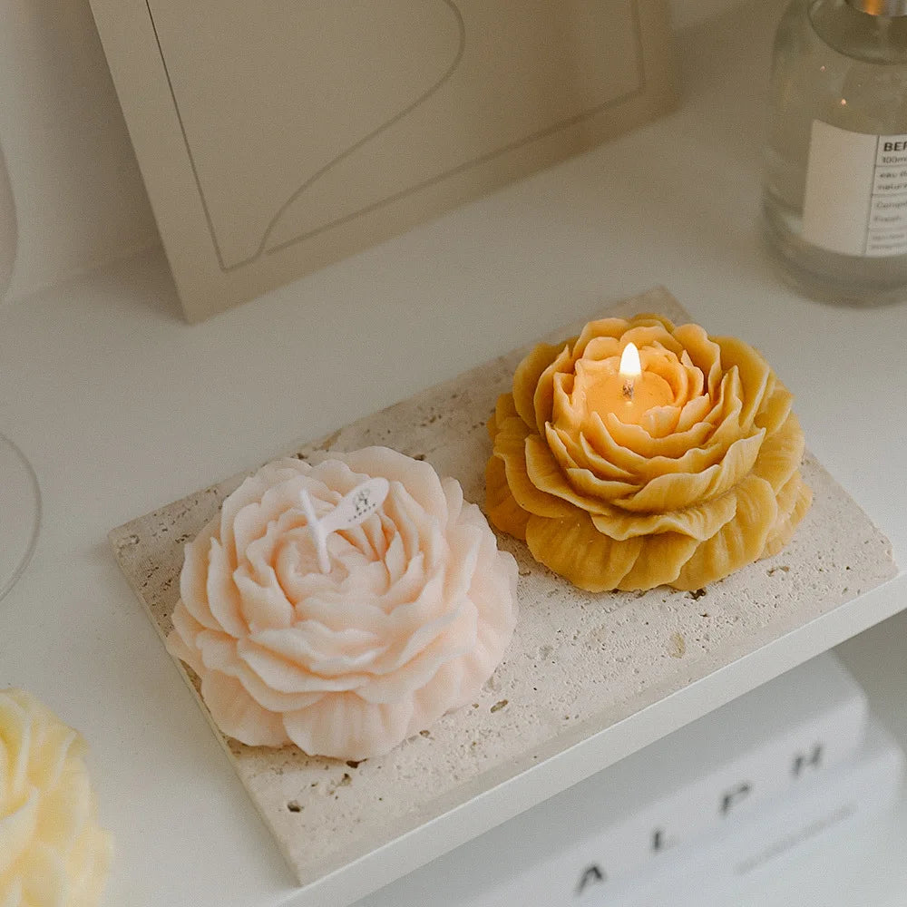 Peony Flower Scented Candle - Perfect Gift Decoration for Mother's Day & Birthdays