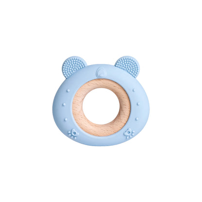 TYRY.HU Silicone Baby Teether - Cartoon Frog & Deer Teething Necklace Pendant for Infant Gum Relief Gift