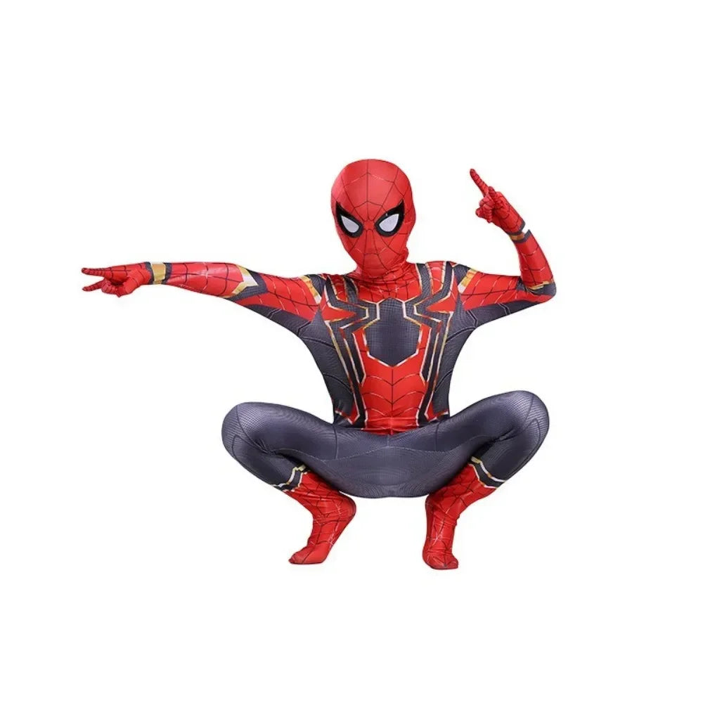 Spiderman Cosplay Costume – Adult & Kids Carnival Party Bodysuit, Movie Fan Cosplay Outfit for Boys & Girls
