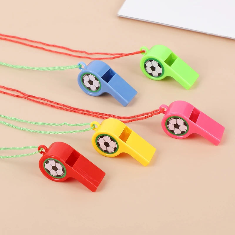 24PCS Colorful Soccer Whistles for Kids – Football Party Favors, Goody Bag & Pinata Fillers, Fun Gifts for Boys & Girls