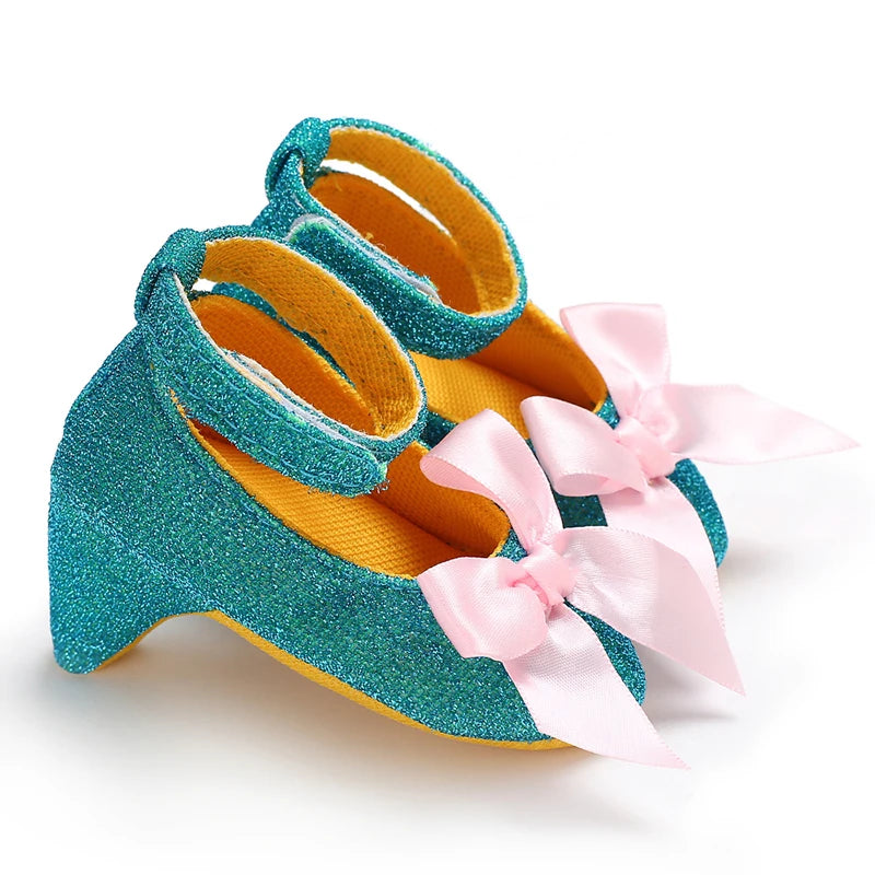 Infant Pre-Walker Princess Shoes - Baby Girls Bow Party Walking Footwear
