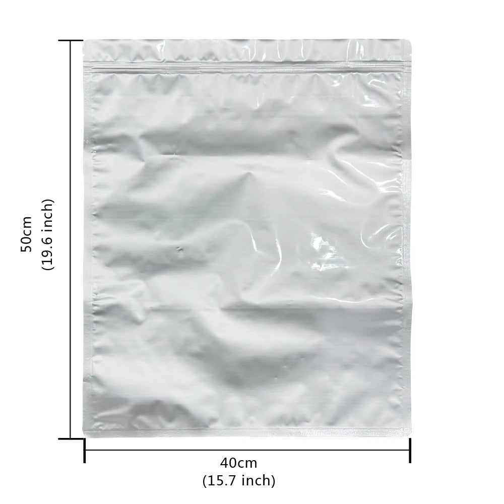 10-Pack 5-Gallon Mylar Bags — Resealable Aluminum Foil Food Storage, Light-Proof & Food-Grade (20"x30")