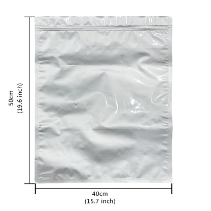 10-Pack 5-Gallon Mylar Bags — Resealable Aluminum Foil Food Storage, Light-Proof & Food-Grade (20"x30")