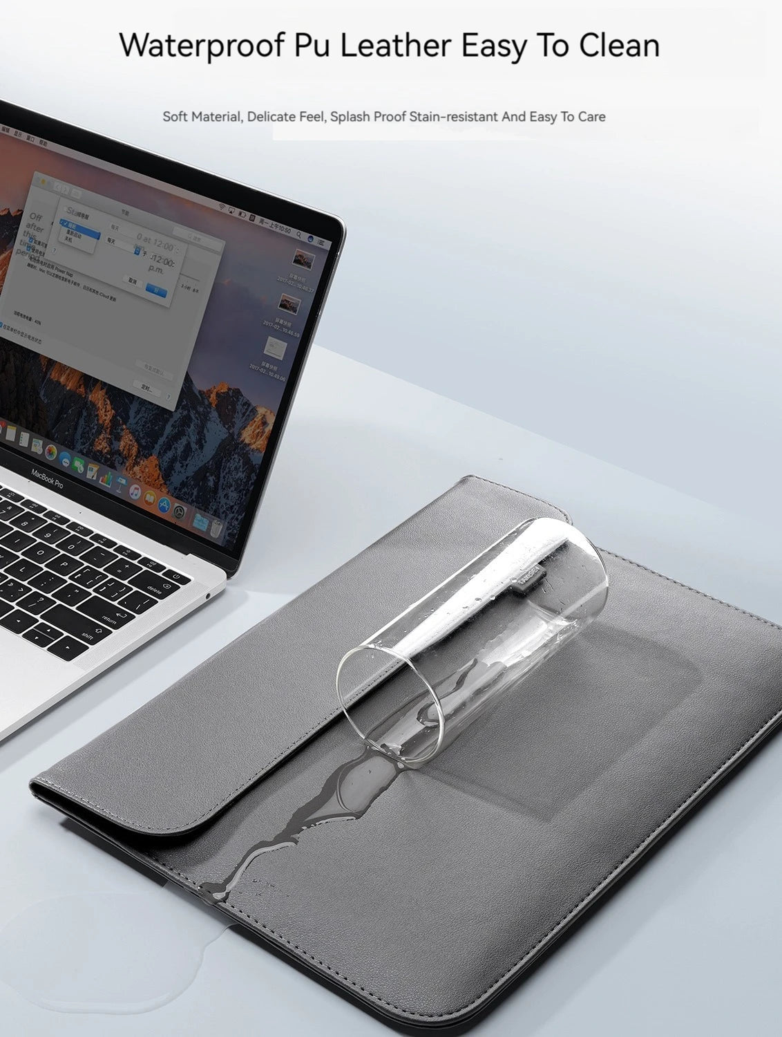 PU Leather Laptop Sleeve — Protective Bag Case for MacBook Air/Pro 13-16", Xiaomi, Huawei, Dell, HP, ASUS 14-15.6 Inch Notebooks
