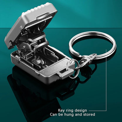 Exquisite Luggage Keychain Nail Cutter – Foldable Stainless Steel Nail Clippers, Rotary Toenail & Fingernail Manicure Trimmer