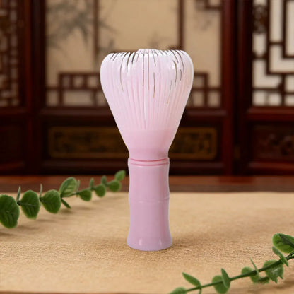 Matcha Plastic Tea Whisk Set - Food Grade Matcha Chasen with Whisk Stand for Easy Tea Preparation