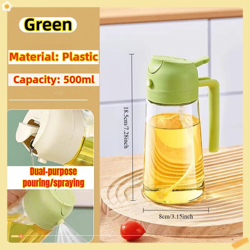 Oil Spray Bottle - 200/300/500ml Cooking Olive Oil Sprayer for BBQ Baking Vinegar & Kitchen Use