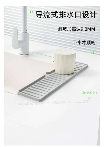 Kitchen Sink Splash Guard & Faucet Mat — Multipurpose Drip Catcher Tray for Dish Drying, Sponge & Kitchen Use