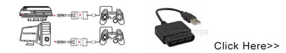 Wireless Gamepad for Sony PS2 – Controller with Double Vibration Shock Joystick for PlayStation 2 & USB PC