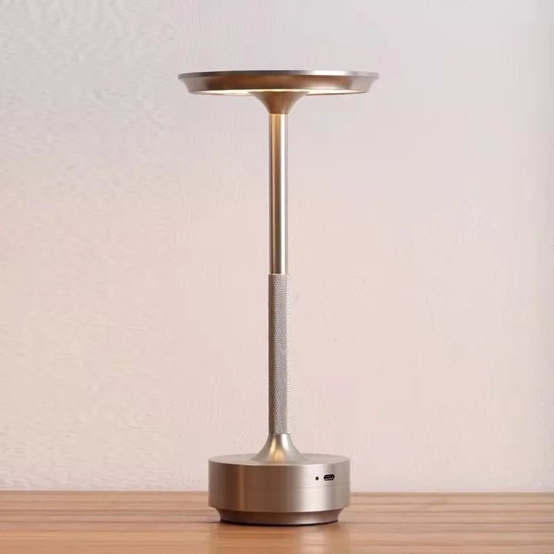 Wireless LED Touch Sensor Table Lamp - Rechargeable Desktop Night Light for Bedroom, Hotel, Bar & Restaurant Decor