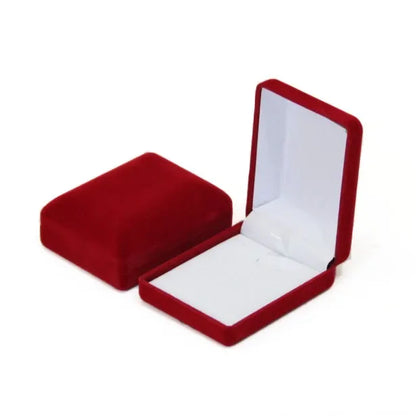 Velvet Necklace & Pendant Box — Jewelry Organizer and Gift Storage Container for Trinkets