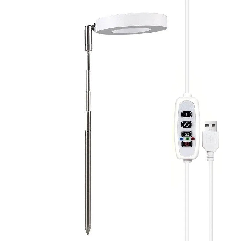 LED Full Spectrum Grow Light – Adjustable Dimmable Hydroponic Plant Lamp with Timer for Indoor Gardening