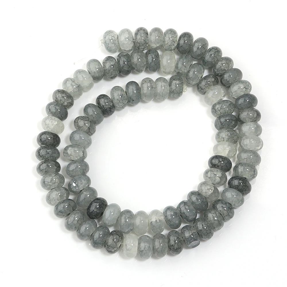 5x8mm Natural Abacus Rondelle Beads - Glass Wheel Loose Charms for DIY Bracelets & Jewelry Making Supplies