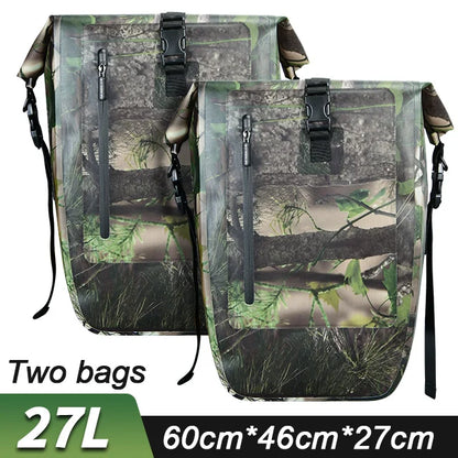 NEWBOLER 27L Bike Pannier Bag — Large Capacity Waterproof Rear Seat Trunk Bag for Travel & Electric Bike Accessories
