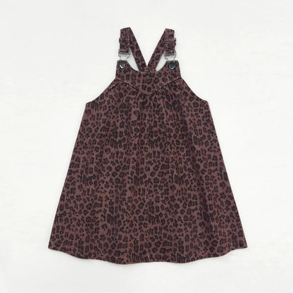 AW26 Denim Leopard Kids Clothing Collection - Boys Girls Dress Skirt Shirt Vest and Overalls Fashion Set