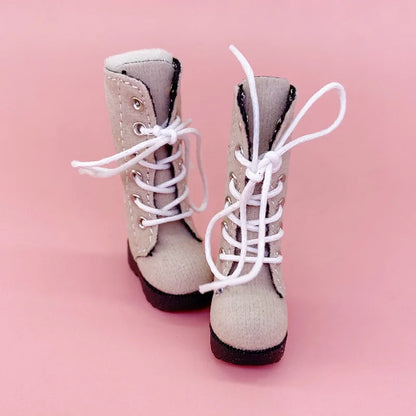 Tilda 3.2cm Doll Boots — 1/6 Mini Leather Shoes for Blythe, Azone & BJD Dolls