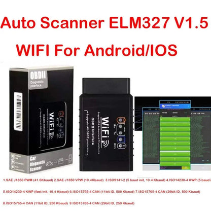 WiFi ELM327 V2.1 OBD2 Scanner - Wireless Car Diagnostic Code Reader for iOS and Android Devices