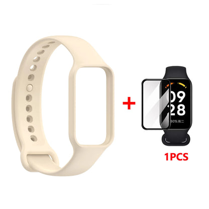 Replacement Silicone Strap for Redmi Smart Band 2 — Compatible with Xiaomi Smart Band 8, Adjustable Fitness Wristband