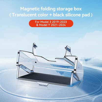 YZ Tesla Model 3/Y Highland Juniper Magnetic Under Screen Storage Box - Hidden Tray Organizer