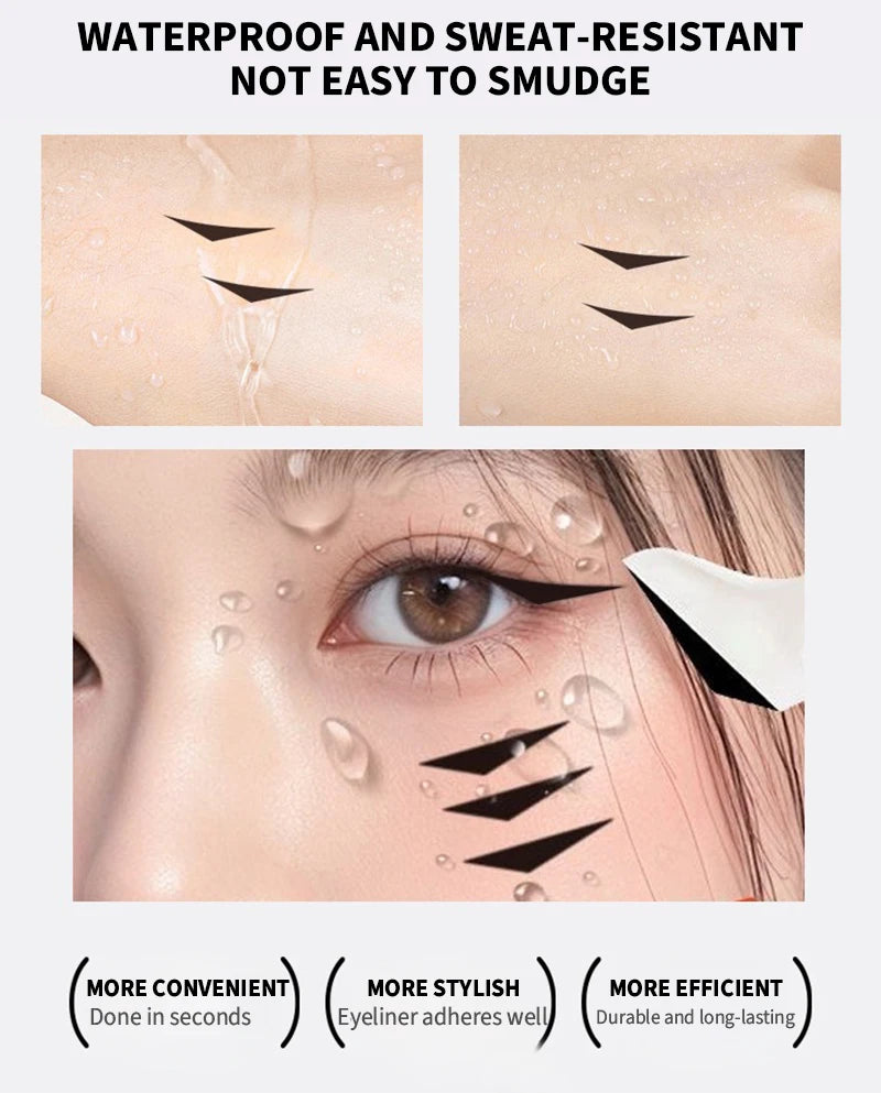 Waterproof Lower Eyelash Stamp Set - Easy-to-Use Quick Dry 2-in-1 Eye Liner with 0.01mm Tip & Ink for Lower Lashes