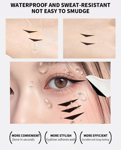 Waterproof Lower Eyelash Stamp Set - Easy-to-Use Quick Dry 2-in-1 Eye Liner with 0.01mm Tip & Ink for Lower Lashes