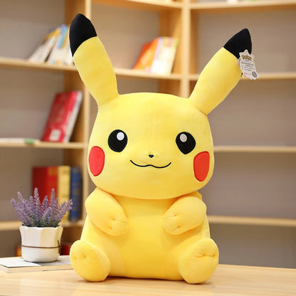 Kawaii Large Pikachu Stuffed Toy – High-Quality Pokémon Plush Doll with Gengar Peluche Pillow, Perfect Xmas Gift for Kids and Friends