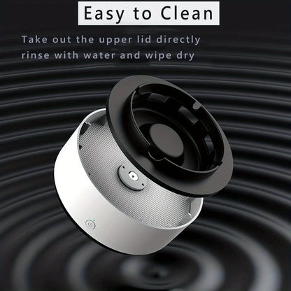 Smokeless Ashtray with Replaceable Cotton Pads – Circular Portable Smoke Remover for Home, Car & Office