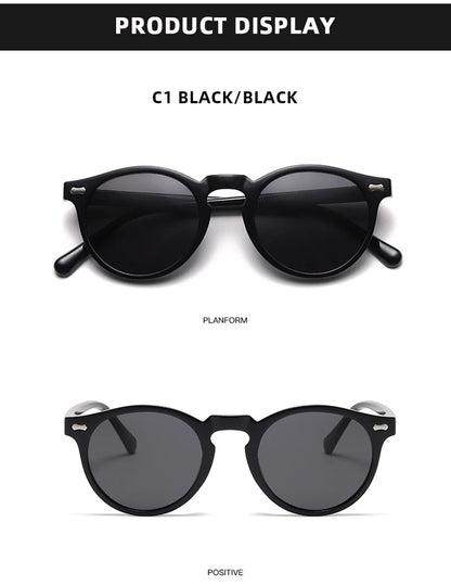 Retro Round Polarized Sunglasses – Vintage Fashion Shades for Men & Women, Driving Eyeglasses
