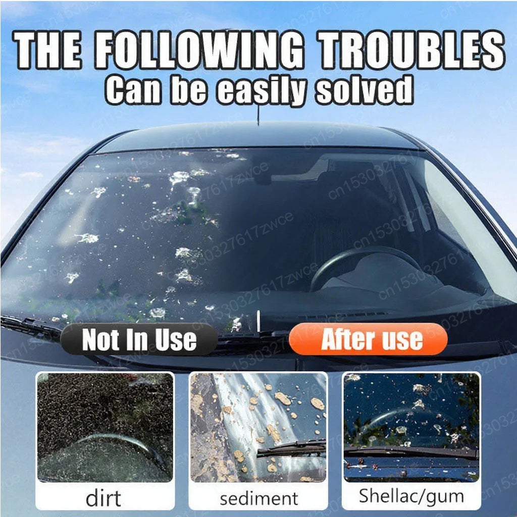 Car Glass Polish & Coating Kit – Windshield Oil Film Remover, Water Repellent & Anti-Rain Hydrophobic Cleaner