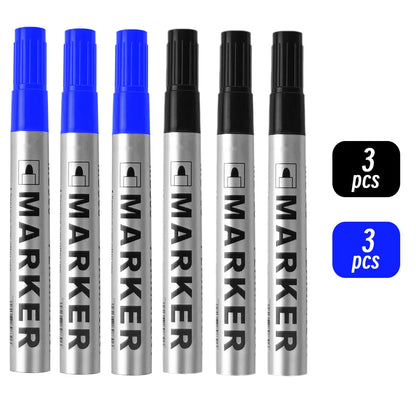 Permanent Waterproof Paint Marker Pen – Quick-Dry Black Ink for Tires, Oily Surfaces & Signature Writing Stationery Tool
