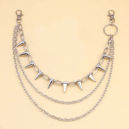 Hip-Hop Punk Rock Metal Waist Chain – Unisex Keychain & Wallet Chain for Jeans & Trousers