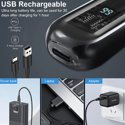 Rechargeable Nose Hair Trimmer - Portable Electric Hair Remover for Men with Eyebrow Shaving & Precision Clipping