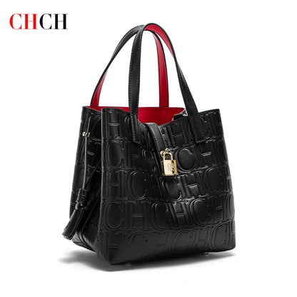 CHCH Women's Tote Bag - New Steel Embossed Handheld Bun Shopping Bag for Mothers