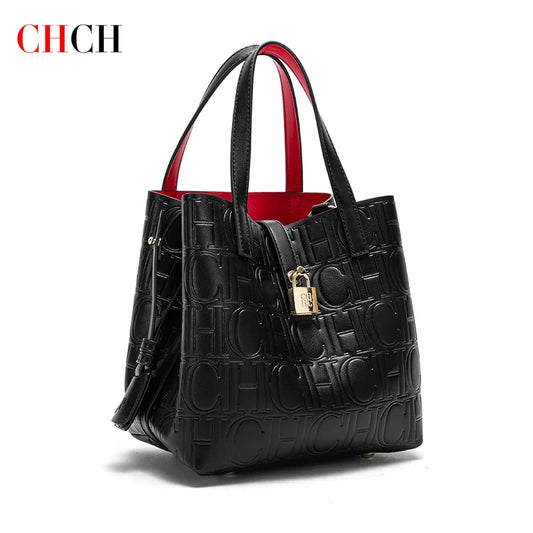 CHCH Women's Tote Bag - New Steel Embossed Handheld Bun Shopping Bag for Mothers