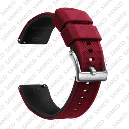 Premium Silicone Watch Band - Quick Release Rubber Replacement Strap for 18mm 20mm 22mm Watches