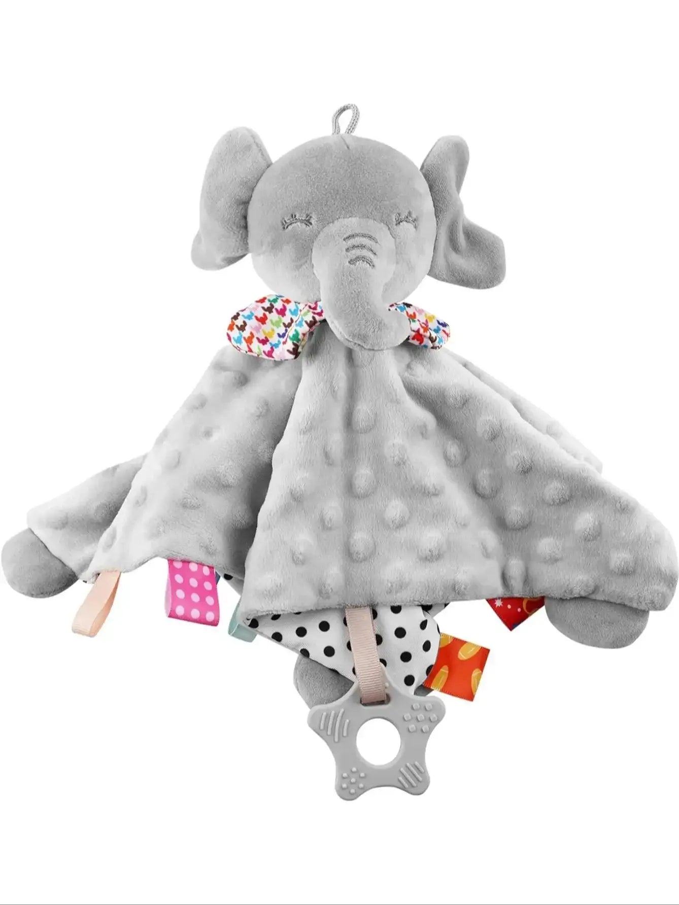 Newborn Baby Animal Comforter - Soft Bunny & Elephant Plush Security Blanket