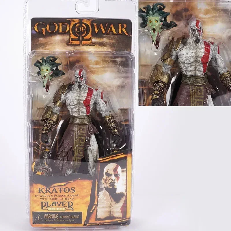 NECA God of War II Kratos 7-Inch Action Figure in Ares Armor with Blades - Classic Video Game Collectible Toy