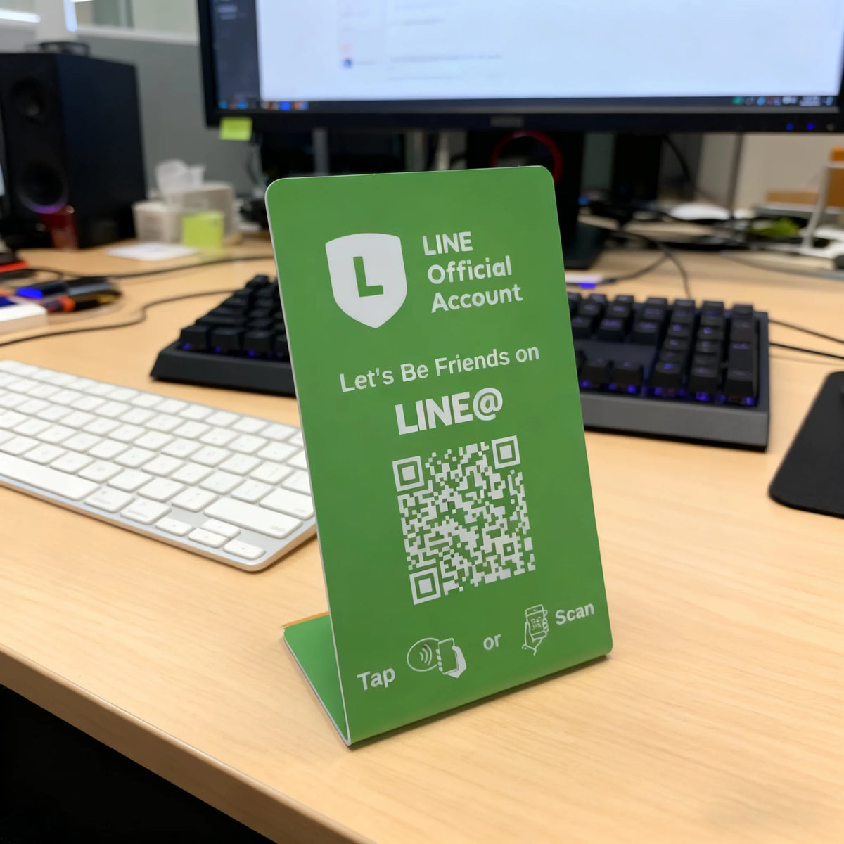 NFC 215 Google Review Card - Programmable 13.56MHz NFC Stand with QR Code