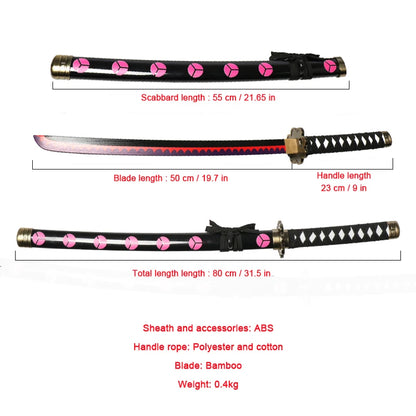 3-Piece Roronoa Zoro Katana Set – Anime Cosplay Toy Swords with Belt & Sword Holder