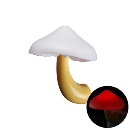 Mushroom Shape LED Night Light – Automatic Light Sensor Wall Lamp for Bedroom & Toilet Ambient Home Decor