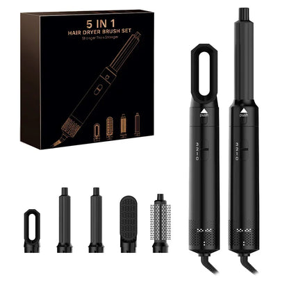 5-in-1 Hair Dryer Comb Set – Professional Hot Air Styler for Curling, Straightening & Volumizing Hair at Home